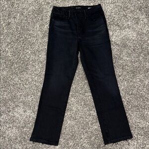 Good American Black Straight Leg Denim